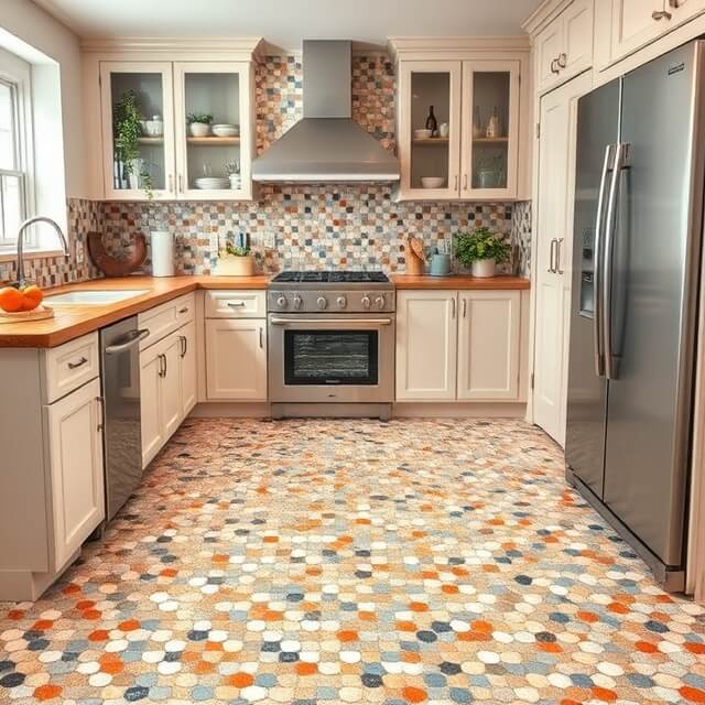 kichen Mosaic flor Tiles