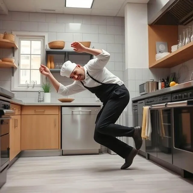 kitchen slip and fall safety
